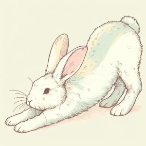 Bunny Stretching in Rabbit Body Language