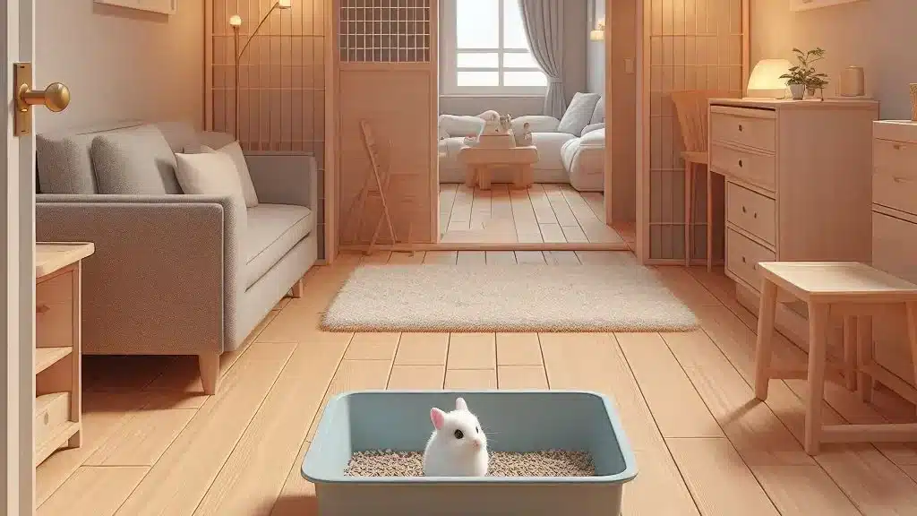 Rabbit using the same spot for litter box