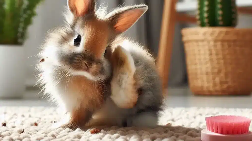 rabbit scratching due to flea prevention for bunnies